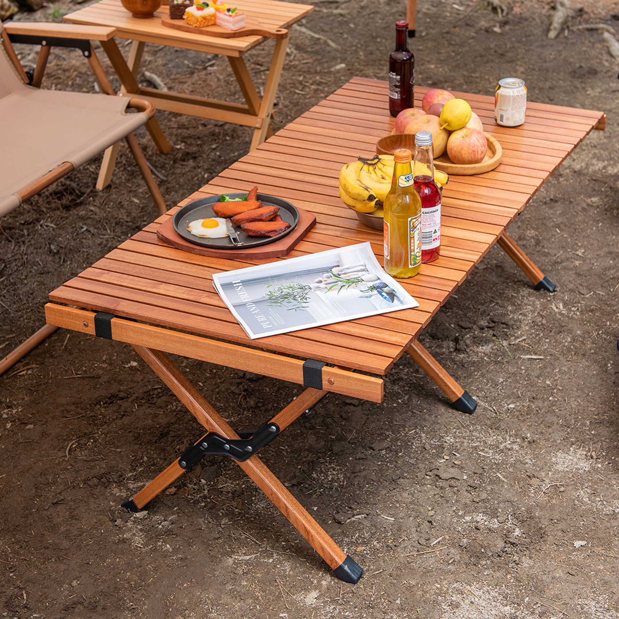 Picnic roll table