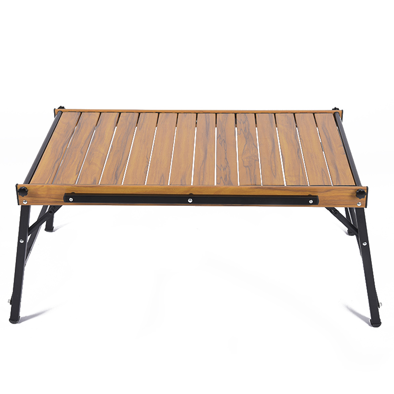 Wood Grain Aluminum Folding Table